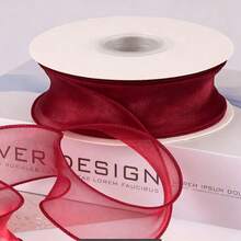 1 Roll 400CM*4CM Gift Wrapping Ribbon Satin Ribbon Handmade Bow Ribbon Floral Mesh Tulle Ribbon Romantic - View 3