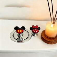 Cartoon Cute Disney Mickey Mouse Toilet Flush Button Presser, Long Nail Toilet Tank Pressing Assistant, For Dorm, Home Use, Perfect Gift For Girls, Back To School, Halloween And Christmas - Toilet Flush Button (Style Random) - View 5