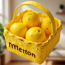 Metton 編織金色籃子 4 顆蜜黃色蘋果磁鐵，將果園的溫暖凝聚在溫柔的一把之中，適用於家中所有金屬表面 - H - 查看 7