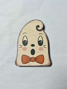 Decoración de Halloween Vintage para Interiores, Estantería de Bloque de Madera Retro, Fantasma Lindo, Calabaza, Gato Negro, Esqueleto, Búho Bruja, Regalo de Inauguración de Casa - Ver 12