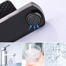 Black / Bathroom Faucets Hot And Cold Mixer Faucets Vanity Bathroom Kitchen Deck Mounted Bathroom Sink Faucets - Silver - View 5