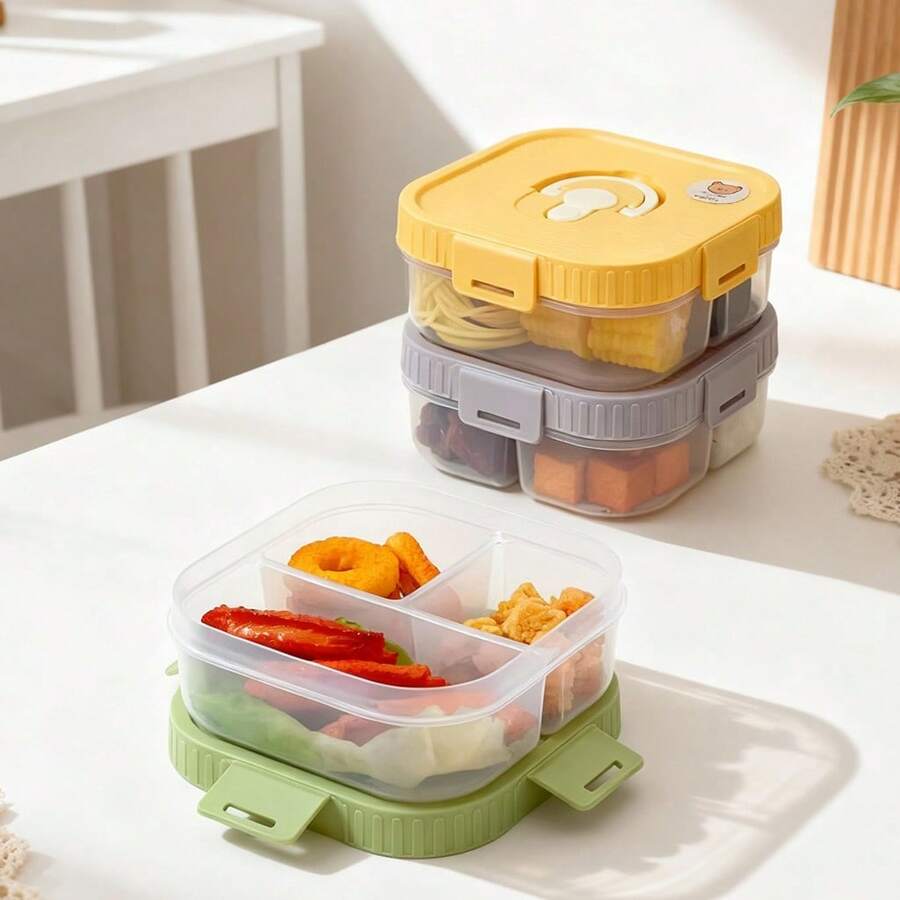 Bento Box Adult, Microwavable Lunch Containers, PP Snack Containers With Lids, Meal Prep Containers With Dividers, Compartment Food Container, Leak-Proof Travel Food Containers, Salad Container For Lunch, Student School Lunch Box