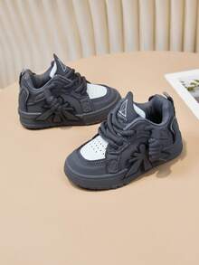 1 Pair Fashionable Sports Skateboard Shoes, Versatile Daily Wear, Breathable, Lightweight, Casual Sports - Grey - View 4