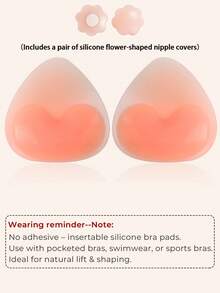 2/4pcs Invisible Silicone Bra Pads - Swimsuit Support Pads And Push Up Pads, Soft, Washable, Reusable, Seamless Shaping Effect, Suitable For Bikini, Wedding Dress, Pool/Beach Activities And Parties, Swimwear Accessories, Beach Essentials, Pool Float - Multicolor - View 13