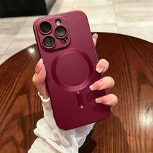 For Magnetic Wireless Charge Phone Case Compatible With Iphone 17 Pro Max 16 15 14 13 12 11 Pro Plus 17e Case Camera Back Cover - Cherry Red - View 5