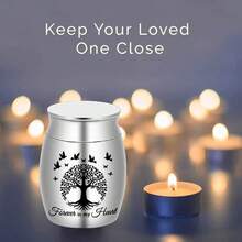 Mini Pet Cremation Urn Box, 40X30mm Waterproof Dustproof Storage Container For Dog Cat Ashes, Teeth Hair Organizer Pet Memorial Keepsake - Multicolor - View 3