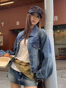 Women's New Denim Jacket, Hot-Selling Style, Autumn Blue Korean-Style Youthful Top - Blue - View 3