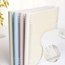 B5 Macaron Color Loose-Leaf Notebook, Detachable Refillable Pages Student Classroom Note-Taking Notebook Office Lined Record Book - Multicolor - View 3