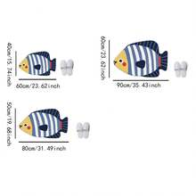 1pc Bathroom Rug, Short Plush Material With Unique Cute Fish Print Pattern, Artistic Contour Design, Place At Shower Doorway, Easy-To-Clean Home Decor Carpet, Enhances Home Experience. Soft Texture, Comfortable Foot Feel, Suitable For Bathroom, Sink Area, Entryway And More - Multicolor - View 4