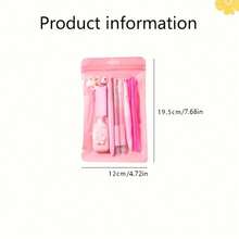 Set Alat Tulis 8-in-1 - Paket Alat Tulis Segar, Termasuk Stabilo, Liontin, Penghapus, 2 Pulpen yang Dapat Diklik, Pensil Mekanik dan Pulpen Gel, Alat Tulis Berwarna-warni yang Sangat Menarik, Set Hadiah Kembali ke Sekolah untuk Menulis Jurnal dan Belajar - Berbagai gaya - View 5