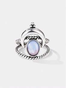 Kryxie 1pc Fashion Women's Ring, Suitable As Valentine's Day Gift, Wedding Anniversary Party Accessory - 1# - View 2