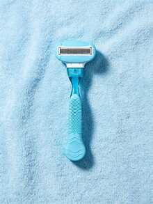 1 Razor Holder + 12/24/36 Replacement Blades Women's Manual Shaving Razor, Light Blue Smooth Shaver, Wavy Non-Slip Handle, 5-Layer Stainless Steel Blades Gentle Skin-Friendly Razor, Suitable For Legs, Underarms, Bikini Line, Full Body Hair Removal, Washable Portable Hair Removal Tool, Daily, Travel, Specialized, Women's Gift Choice, Eid Al-Adha / Mother's Day Hot-Selling Reusable Shaving Set - 1 Handle + 12 Replacement Blades - View 3