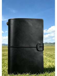 1pc Minimalist A6 Size Portable Leather Cover Notebook School Supplies - A6 - View 14