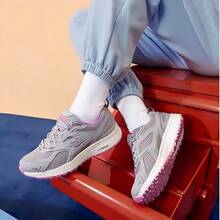 Skechers Women's GO RUN Breathable Mesh Cushioned Durable Non-Slip Running Shoes - Gray Purple - View 2