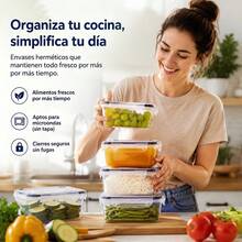 Set Of 12 PP Plastic Lunch Boxes With Non-Slip, Airtight Lids | Versatile Kitchen Accessories, Microwave And Refrigerator. Ideal As Lunch Boxes For Women Or Men, And As Christmas Or Back-To-School Gifts. - 彩色 - 查看 4