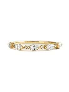 1pc Fashion Classic Minimalist Natural Casual Versatile Commute Small Geometric Ring Inlaid With Synthetic Zirconia Women's Ring Suitable For Daily Wear, Banquet, Party, Gift, Jewelry Accessory - Yellow Gold - View 5