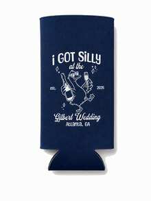 1pc Custom Can Cooler Wedding Favors, Personalized Silly Goose Can Sleeve, Wedding Party Drink Holder, Bride And Groom Reception Keepsake. - Multicolor - View 11