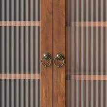 100CM Retro 4 Door Wall-Mounted Cabinet, Featuring Two Layers Of Storage Space And An Open Hook Rack Space,Suitable For Bathrooms, Kitchens, Dining Rooms, Brown - 棕色 - 查看 13