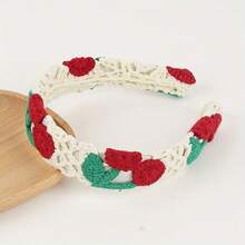 Bohemian Style Floral Knitted Headband - Women's Cute Fashion Hair Accessory, Suitable For Vacation, Holiday, Party Outfit Headpiece Hair Hoop - Multicolor - View 18