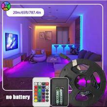 Acosh Neon 1m-40m LED Light Strip With 24-Key Remote Control And USB Power Supply, Easy Installation, Suitable For Bedroom, Living Room Ceiling Decorative Lighting, Christmas Holiday Party Atmosphere Light, Game Room, TV Backlight, RGB Lighting - RGB - View 11