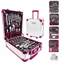 Set Alat Perbaikan Mobil Profesional 115/46pcs: Set Kunci Ratchet Portabel, Tahan Lama, dan Mudah Digunakan - Cocok untuk Perbaikan Mobil, Perahu, Sepeda Motor, Perbaikan Rumah dan Industri - Termasuk Kotak Penyimpanan - Beraneka warna - View 1