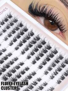 120 Clusters False Eyelashes D Curl Effect Cross Single Cluster Natural Style Suitable For Various Occasions - D - View 9