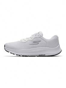 Skechers Women's GO RUN Series Breathable Flyknit Lightweight Non-Slip Cushioned Running Shoes - White - View 10
