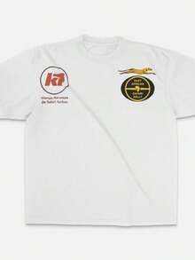 Legend Racing Printed T-Shirt Summer Luxury Brand Cottonsss  And Wo T-Shirt Short SLeesve - 白色 - 查看 1