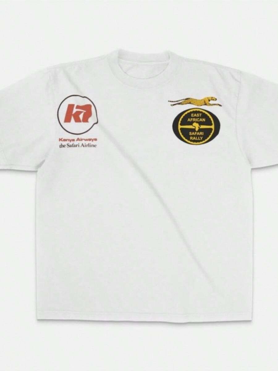Legend Racing Printed T-Shirt Summer Luxury Brand Cottonsss And Wo T-Shirt Short SLeesve - 白色 - 查看 1