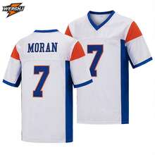 Alex Moore #7 White Mountain State Football Jersey, Embroidered Letter Football Uniform, American Game Training Mesh Shirt Spring - White - View 3