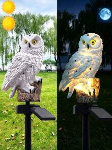 1pc Owl Shaped Solar Powered Ground Light, Wireless Outdoor Landscape Decorative Light, Suitable For Yard, Lawn, Porch, Garden Holiday Decoration - Multicolor - View 8