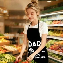 BBQ Master Dad Universal Kitchen Apron – Fun BBQ Design, This Barbecue Apron Is Perfect For BBQ Enthusiasts, Grill Apron - Multicolor - View 5