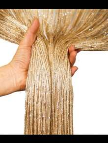 1pc Spiral Twisted Pattern Door Curtain Decorative Room Divider Curtain For Living Room, Bedroom, Kitchen - 1PC - View 8