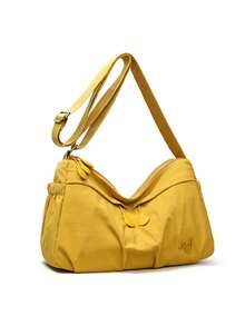 1pc Solid Color Fashion Minimalist Nylon Fabric Zipper Closure Lightweight Versatile Daily Mini Crossbody Shoulder Bag For Men, Suitable For Daily Commute, Shopping, Cycling - Multicolor - View 17
