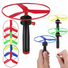 1/3/5 Set Warna Acak Plastik Mainan Cakram Terbang UFO Tarik Tali, Cakram Terbang Berputar Tarik Tangan, Mainan Juggling Seru untuk Rekreasi Luar Ruangan, Peluncur Cakram Terbang, Hadiah Tahun Baru/Halloween/Thanksgiving/Natal/Ulang Tahun, Suvenir Pesta, Penghilang Stres, Warna Acak - MultiWarna - View 1