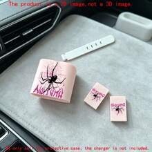 4pcs 2D Flat Design Fashion Graffiti Spider Pattern Phone Charger Head Protection Set Pink Charger Head Protector + Cable Protector + Storage Rope (Protective Case Only. Charger Not Included), Suitable For IPhone 20W/18W Charger - Multicolor - View 3