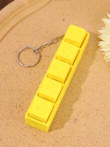 1pc Cheese Block Pendant Charm, Keychain Bag Accessory, Car Key Pendant, Handbag Accessory, Cheese Cube Pendant, Neutral Souvenir, Daily Key Accessory - Multicolor - View 6