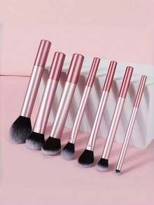 12pcs Multi-Function Super Soft Makeup Brush Set + Slanted Edge And Water Drop Shaped Makeup Sponges + 1pc Round/Water Drop Shaped Makeup Powder Puff, Quick Makeup Beauty Tool - Pink - View 5