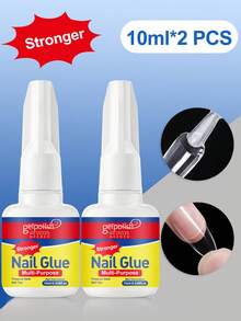GELPOLISH 1PC/2PCS/3PCS Extra Strong Nail Glue For Acrylic Nails Nail Tips & Press-On Nails Fix Broken Nail Repair Acrylic Nail Glue Nail Bond Nail Glue Gel - 10ml Extra Strong Nail Glue - View 7