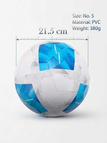 1PC, Size 5 Soccer Ball, Basic Style, Beginner Model, Suitable For Beginner Practice, Beautiful Colors And Exquisite Pattern Design, For Individual Training And Team Matches, PVC Material, Machine-Stitched Material, Soft And Comfortable Feel, Indoor And Outdoor Use - Multicolor - View 6