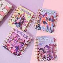 Hasbro 1pc K-POP Witch Hunter Coil Notebook 100K Divided Section Notebook Student A7 Laser Portable Pocket Notebook, Suitable For Travel Planning, Daily Schedule, Office And Study Essentials, Perfect For Writing, Note-Taking And Creative Expression - Multicolor - View 3