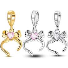 1Pc Simple Princess‑Vibe Bow Charm Pendant, 3 Colors To Choose, For Handmade Bracelet Necklace Keychain DIY Jewelry, Gift For Family Friends Lover - AC1001 - View 8