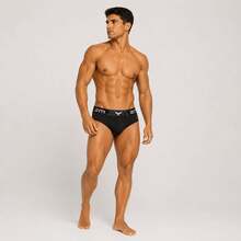 Kit com 5 Cuecas Slip Adulto em Algodão Cueca Básica Masculina Conforto e Qualidade - Multicolorido - Visão 2
