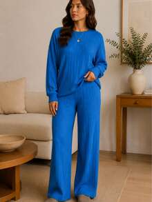 Conjunto Dama Dos Piezas Pantalón y blusa de moda casual de uso diario - rey - Ver 4