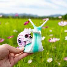 1pc Halloween Skull Snail Garden Ornament, Spooky Gothic Outdoor Yard Decor For Patio, Porch, Planter & Pathway - Multicolor - View 11