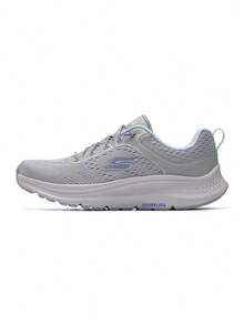 Skechers Women's GO RUN Series Breathable Flyknit Lightweight Non-Slip Cushioned Running Shoes - Light Grey - View 8