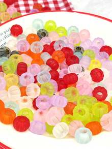 20PCS/14mm Large Hole Matte Pumpkin Wheel Beads DIY Phone Pen Charms Pendant Keychain Making Halloween - Multicolor - View 8