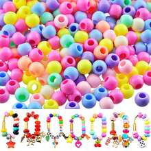 200pcs 12mm Large Hole Acrylic Chunky Beads, 5.5mm Hole Macrame Hair Beads, Mixed Color Rondelle Spacer Beads For DIY Keychain Bag Charm Jewelry Making - Multicolor - View 14