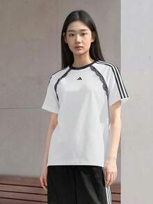Adidas Kaos Rajut Lengan Pendek Tanpa Kerah Wanita DCE BF SS TEE TLD8217 - Hitam dan Putih - View 2