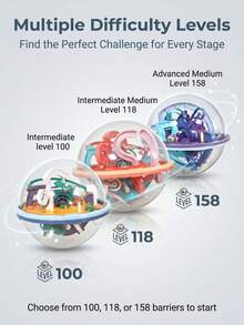 Bola Balap Labirin 2 Pemain, Mainan Puzzle Interaktif Orang Tua-Anak, Bola Labirin Orbit Planet - MultiWarna - View 2